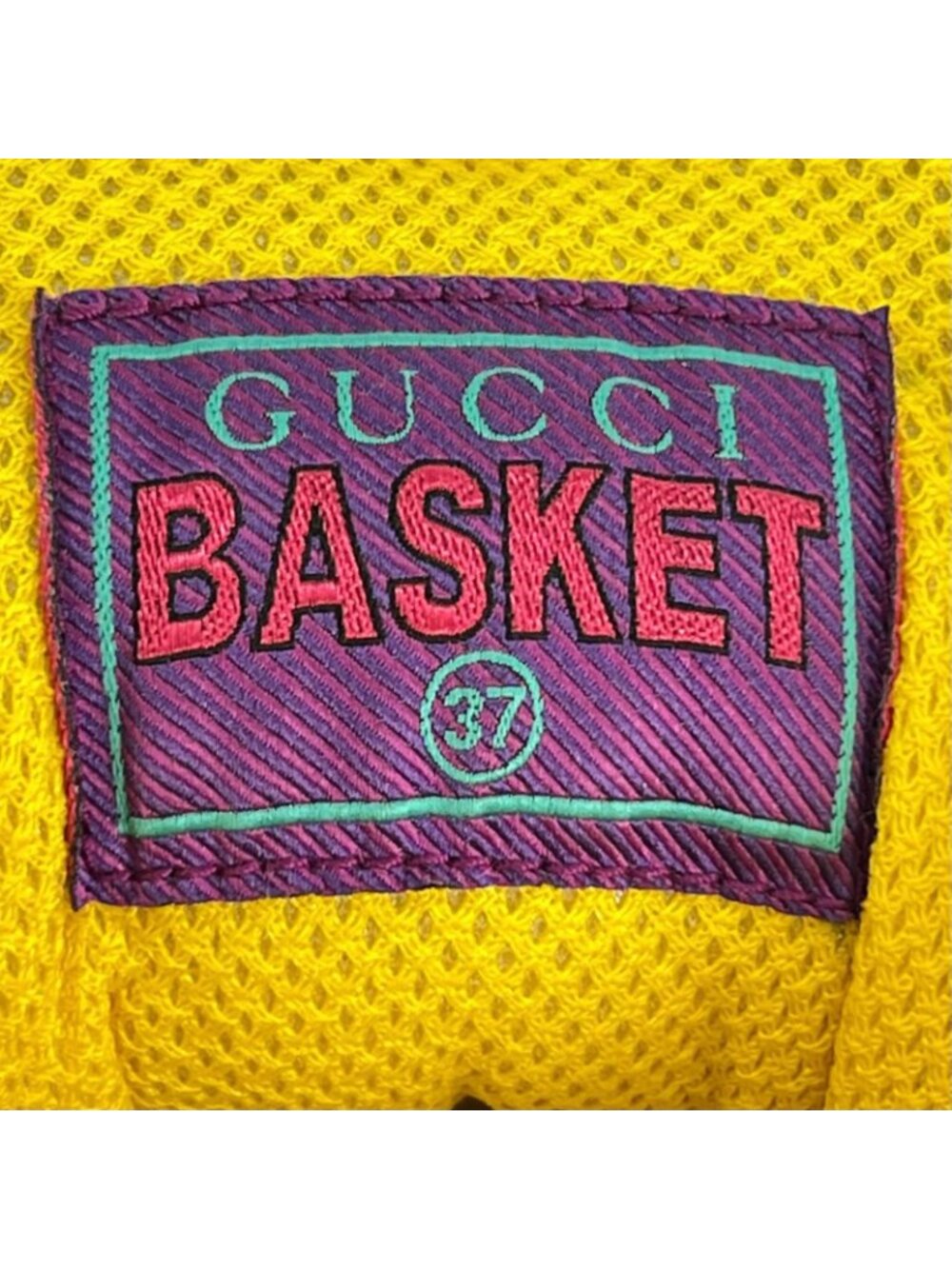 Gucci Basket Vintage Wash Leather High Cut Sneakers Multicolor - Picture 12 of 15